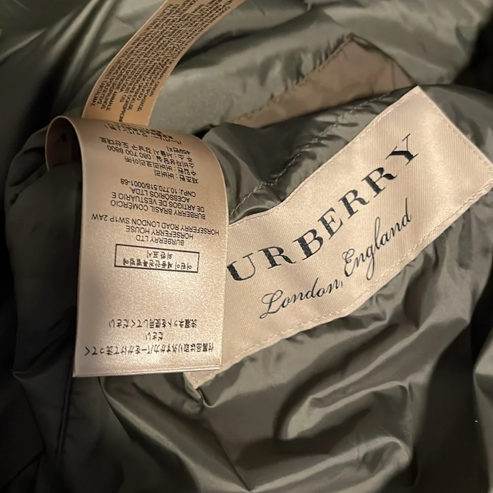 BURBERRY Portobello Women's Parka Hooded Jacket - 10 US Dark Olive - Picture 15 of 16